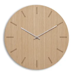 - Vægur - Light Oak - Eg/Sølv - Ø38 cm*Hemverk Discount