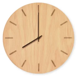 - Vægur - Light Oak - Eg/Sort - Ø38 cm*Hemverk Discount