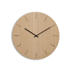 - Vægur - Light Oak - Eg/Sort - Ø28 cm*Hemverk Online
