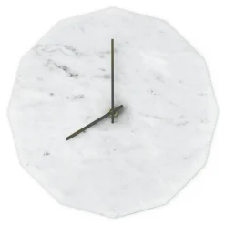 - Vægur - Marble Bianco - Hvid/Sort - Ø28 cm*Hemverk Discount
