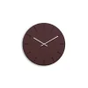 - Vægur - Mørk Eg/Burgundy - Sølv visere - Ø28 cm^Hemverk New