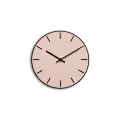 - Vægur - Mørk Eg/Powder Dusty Rose - Sorte visere - Ø28 cm*Hemverk New