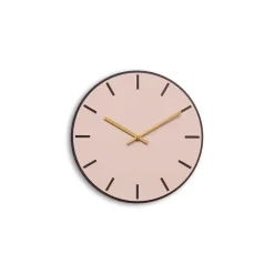 - Vægur - Mørk Eg/Powder Dusty Rose - Guld visere - Ø28 cm^Hemverk Online