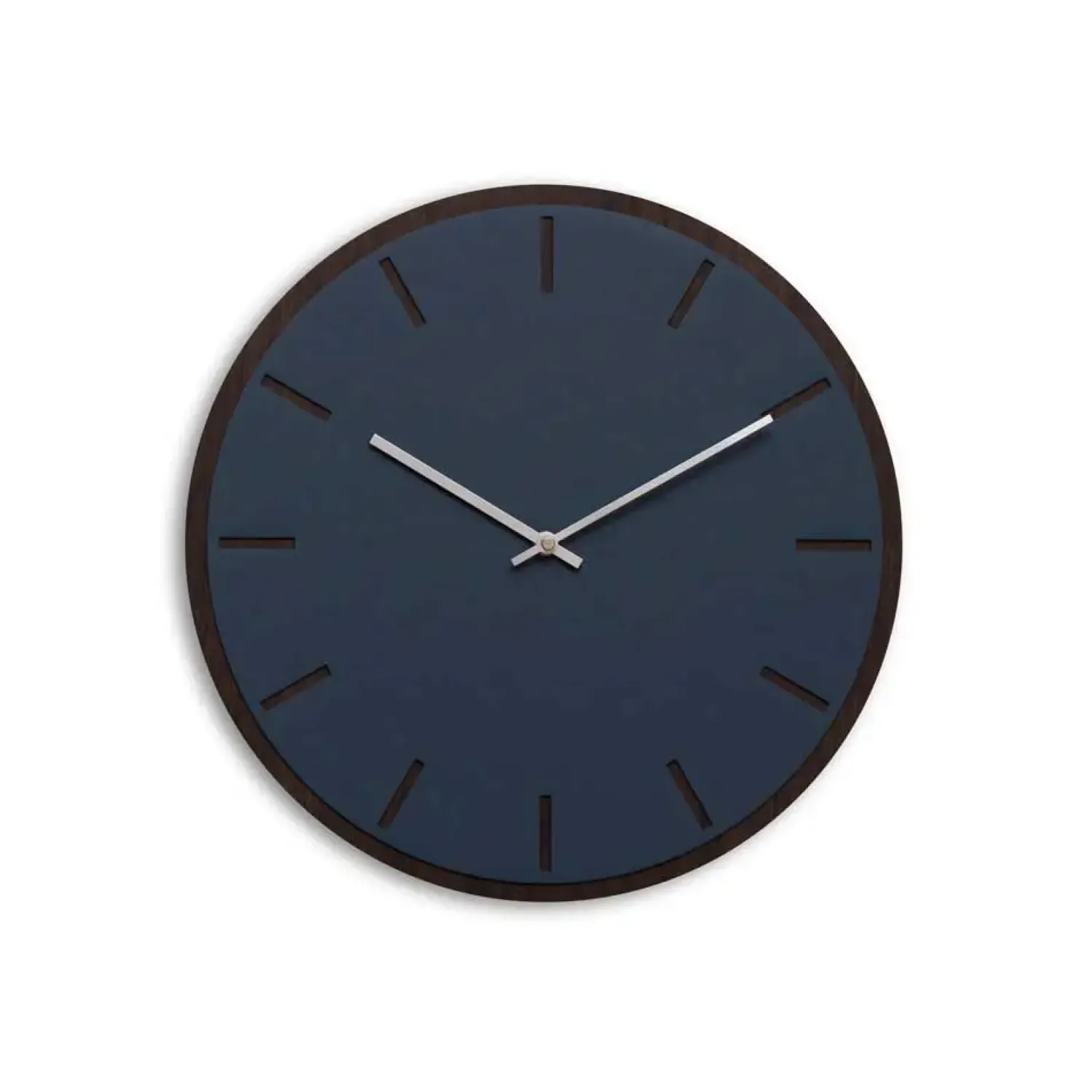 - Vægur - Mørk Eg/Smokey Blue - Sølv visere - Ø38 cm^Hemverk Best