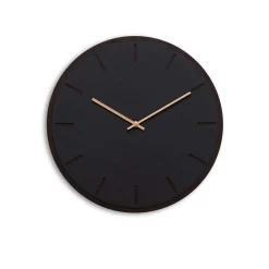 - Vægur - Mørk Eg/Sort - Kobber visere - Ø38 cm*Hemverk Sale