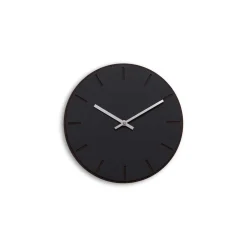 - Vægur - Mørk Eg/Sort - Sølv visere - Ø28 cm^Hemverk New