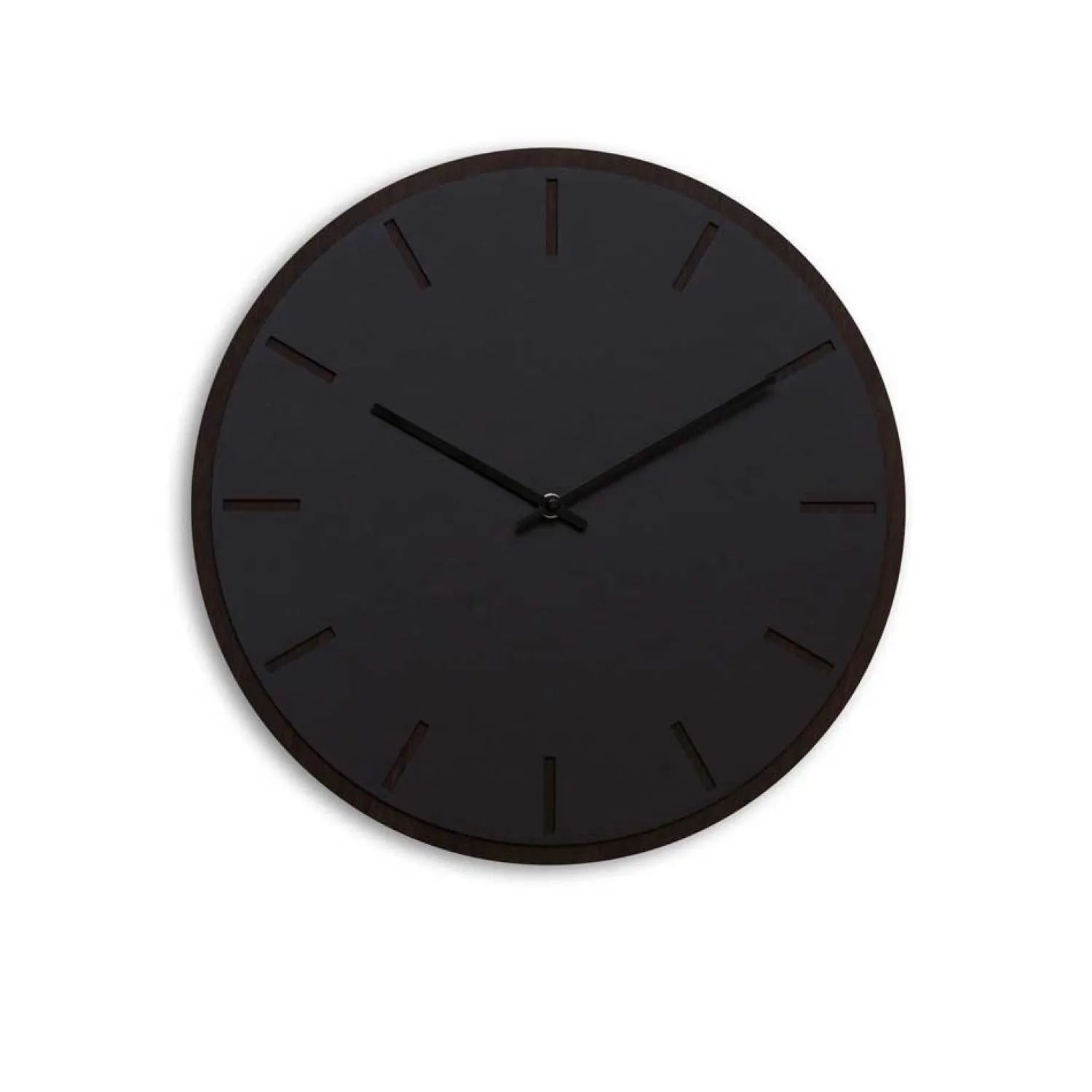 - Vægur - Mørk Eg/Sort - Sorte visere - Ø38 cm*Hemverk Sale