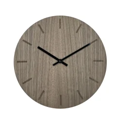 - Vægur - Valnød - Ø38 cm - Sorte visere^Hemverk Discount