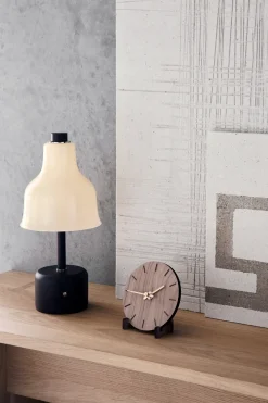 - Vægur - Valnød - Ø12 cm - Guld visere^Hemverk Discount