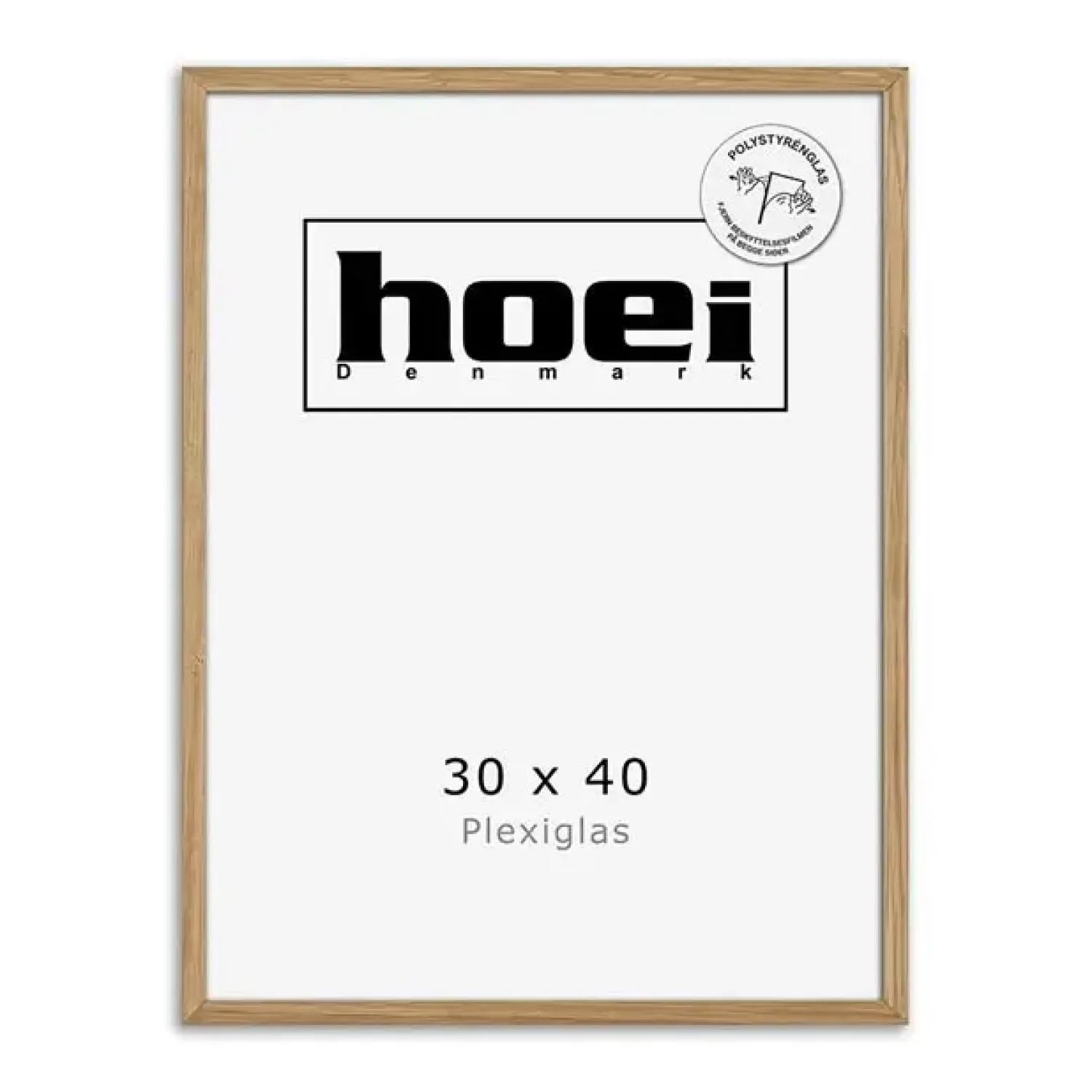 HOEI 120 - billederamme - MASSIV EG 30X40 cm - PLEXIGLAS billederamme*HOEI Denmark