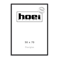 HOEI 111 - Billedramme - SORT FYRRETRÆ 50X70 cm - PLEXIGLAS^HOEI Denmark Best
