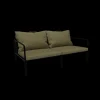 - AVON 2 seater sofa - Pude: Moss, Stellet: Sort*Houe Discount