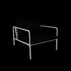 - AVON Chair - Pude: Char, Stellet: Muted Hvid*Houe Outlet
