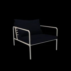 - AVON Chair - Pude: Indigo, Stellet: Muted Hvid*Houe Discount