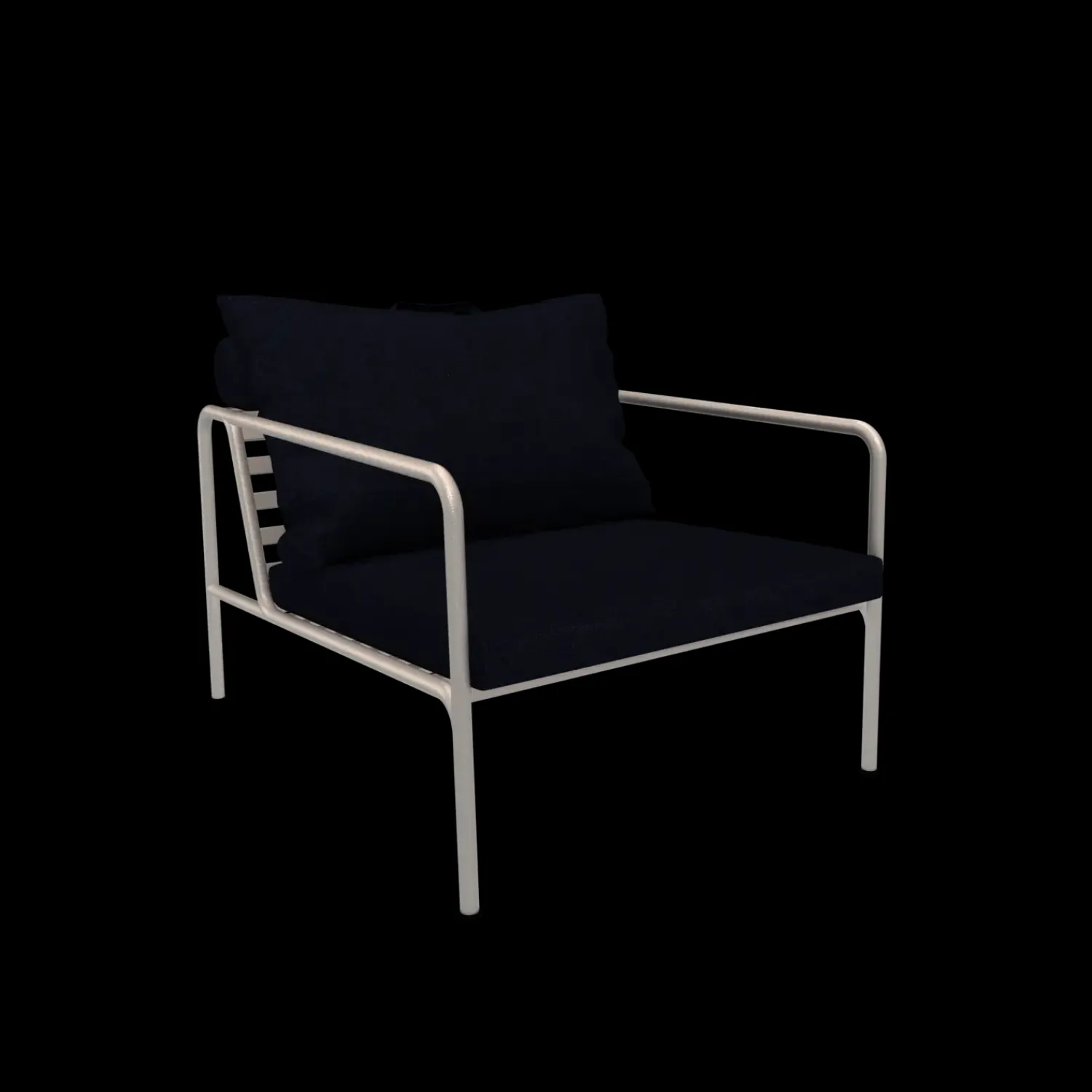 - AVON Chair - Pude: Indigo, Stellet: Muted Hvid*Houe Discount