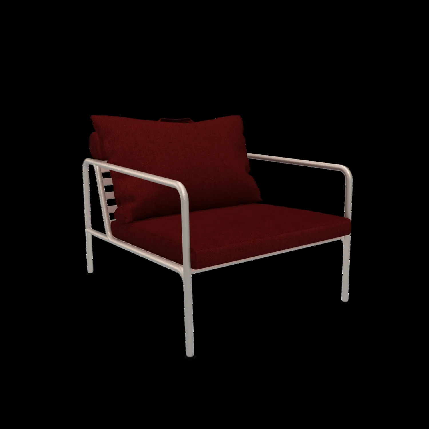 - AVON Chair - Pude: Scarlet, Stellet : Muted Hvid^Houe