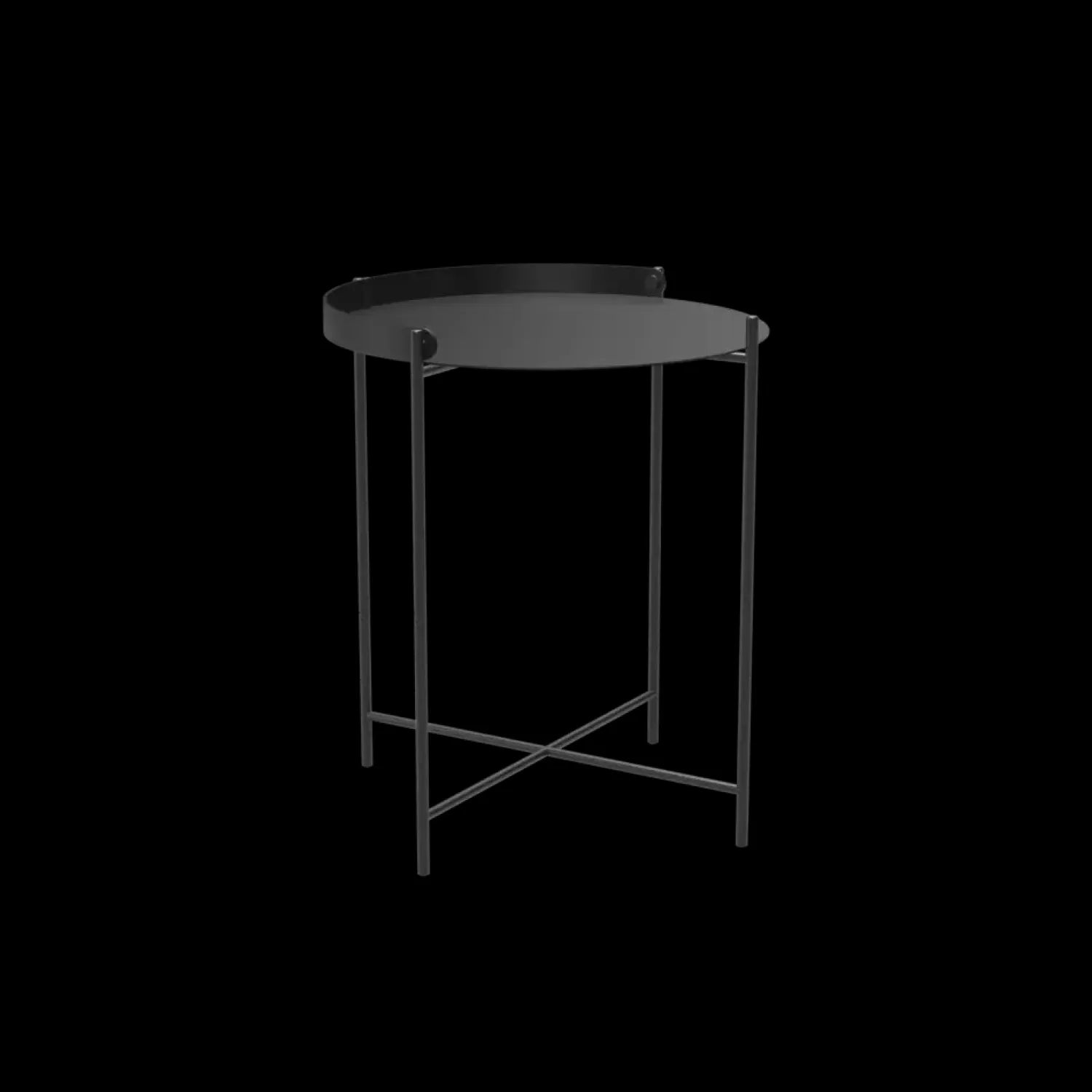 - EDGE Tray table Ø46,5 - Black-black^Houe Online