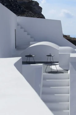 - EYELET Tray table Ø70 - White^Houe Hot