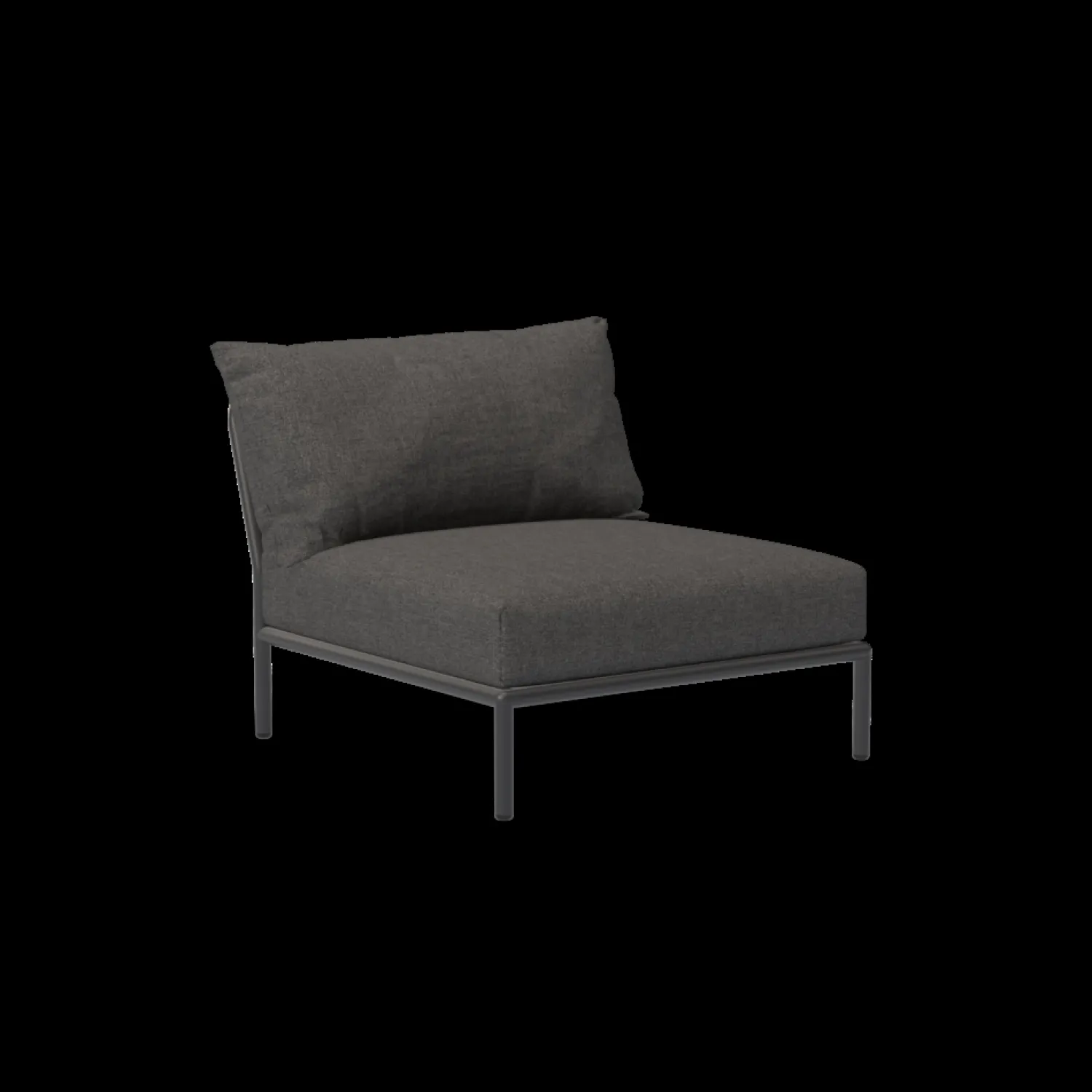- LEVEL 2 Chair - Dark grey. Fabric - H:68 W:81 D:92 cm^Houe Outlet