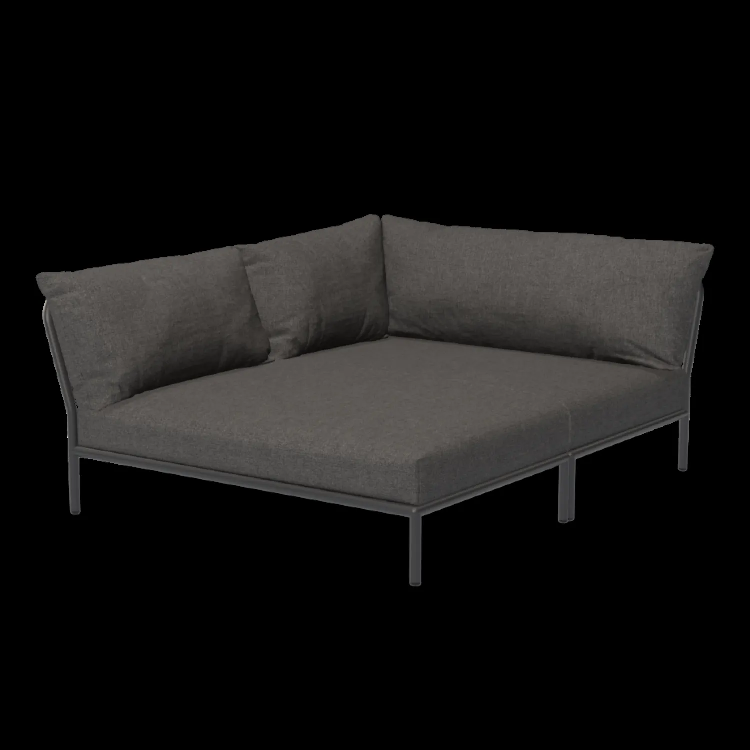 - LEVEL 2 Cozy Corner, left - Dark grey. Fabric^Houe Hot