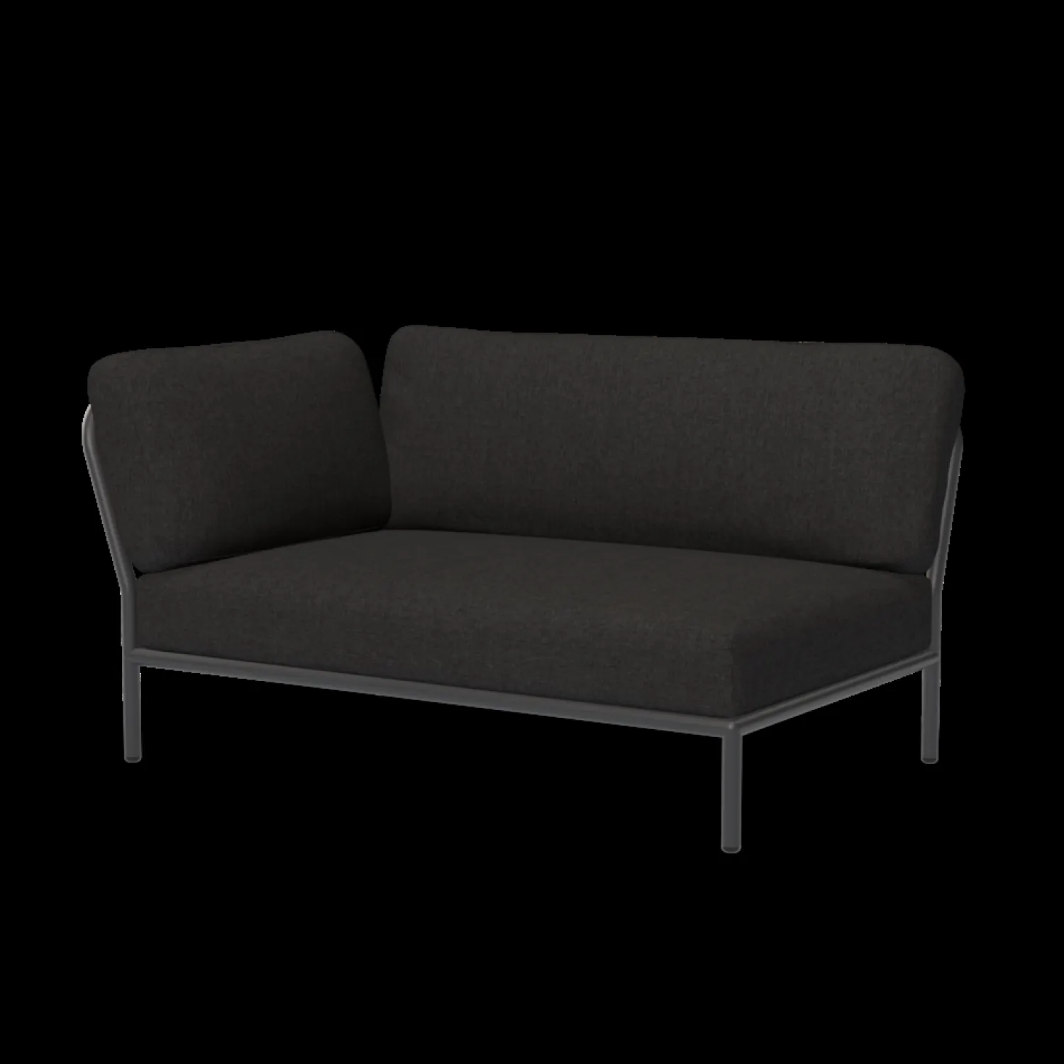 - LEVEL Corner, left - Sooty grey. Fabric^Houe New