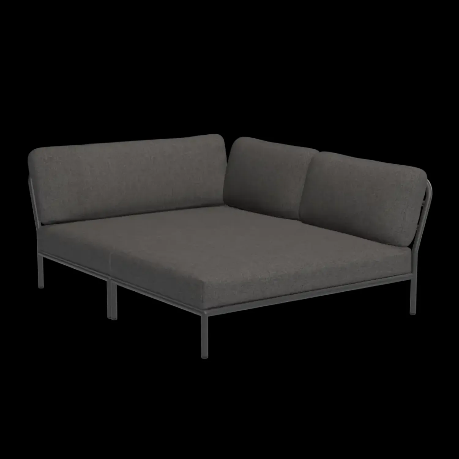 - LEVEL Cozy Corner, right - Dark grey. Fabric*Houe Outlet