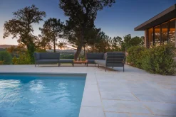 - LEVEL Ottoman - Dark grey. Fabric^Houe Hot