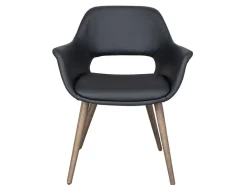 - Fenja spisebordstol, sort PU med træstel^House Of Sander Outlet