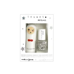 - Duo Gavesæt - Neglelak & Læbepomade - Stjerne/Sølv/Hvid^Inuwet Discount