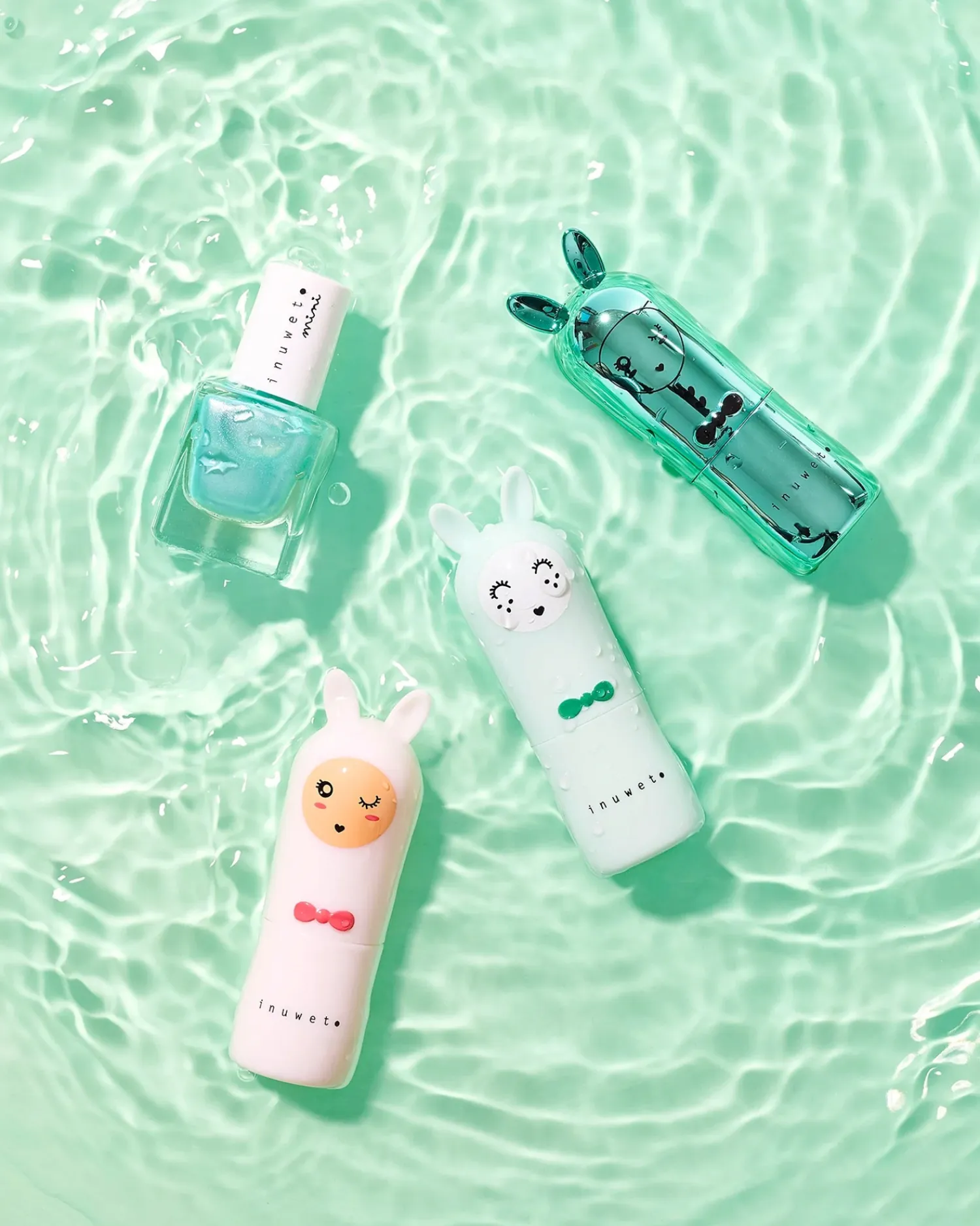 - Duo Gavesæt - Neglelak & Læbepomade - Stjerne/Sølv/Hvid^Inuwet Discount