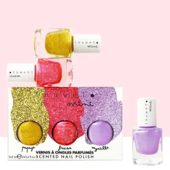 - Sæt med 3 neglelak - Guld/Lilla/Lyserød^Inuwet Sale