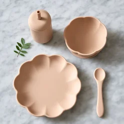 - Børne Spisesæt - Little Poppy Dining Set - Oatmeal^Jack o Juno New