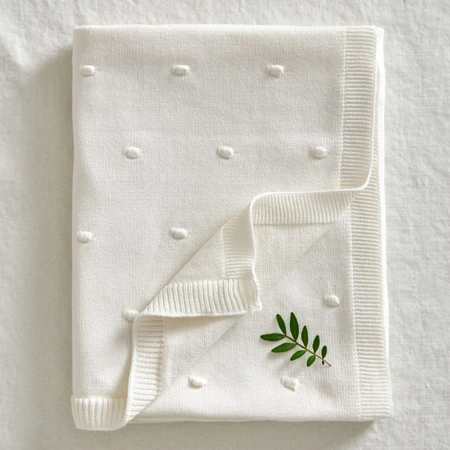 - Tæppe - Knitted Bubble Blanket - Hvid^Jack o Juno New