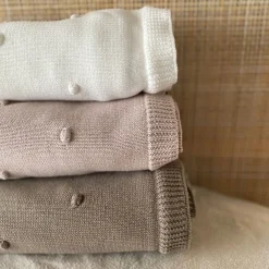 - Tæppe - Knitted Bubble Blanket - Hvid^Jack o Juno New