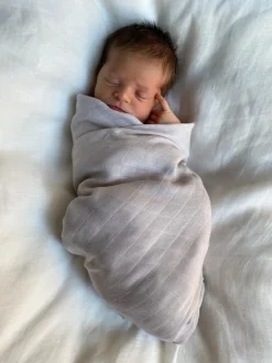 - Tæppe/klud - Pom Pom Muslin Blankets (2-pack) - Hvid/Støvet Grå^Jack o Juno Best