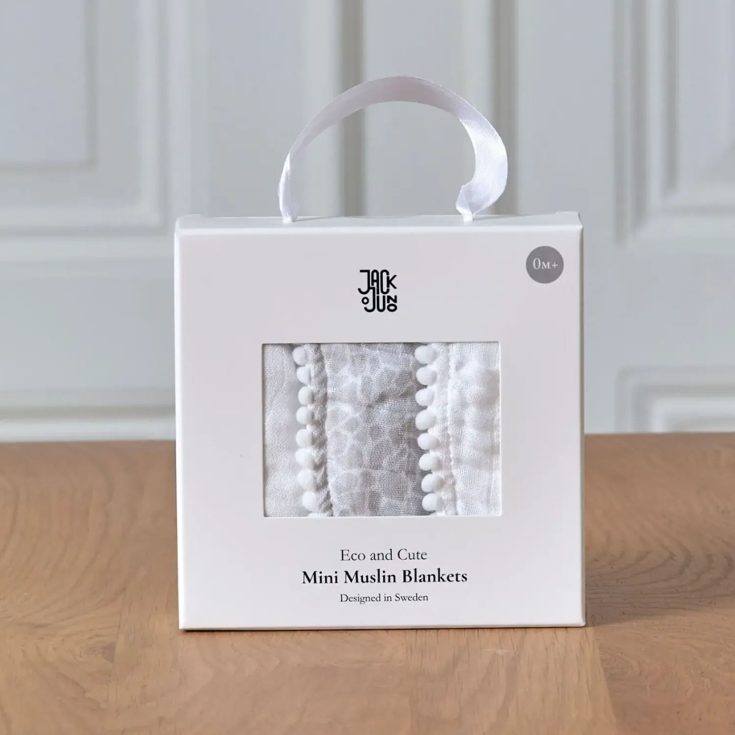 - Tæppe/Klud - Pom Pom Mini Muslin Blankets (3-pack) - Hvid/Grå^Jack o Juno Sale