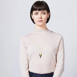 - Halskæde (Apposition - Mørkt træ/forgyldt)^Jewelry by Grundled Best