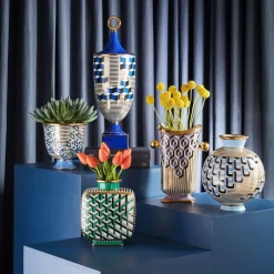 - Vase - Versailles Puzzle - 19,7 x 23,5 cm*Jonathan Adler Clearance