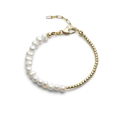 - Capri Perle Armbånd - Guld*JUKSEREI Outlet