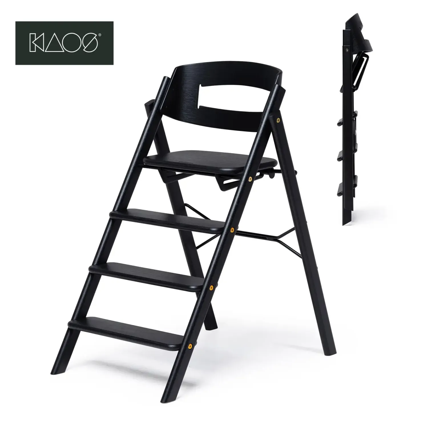 - Højstol - KLAPP® - Sammenklappelig - Sort Eg^KAOS Clearance