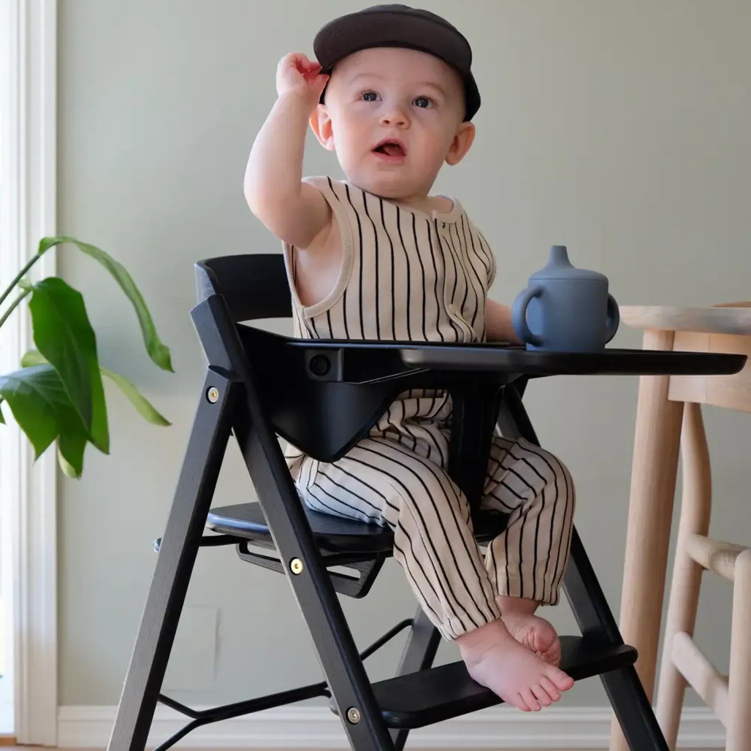 - Højstol - KLAPP® - Sammenklappelig - Sort Eg^KAOS Clearance