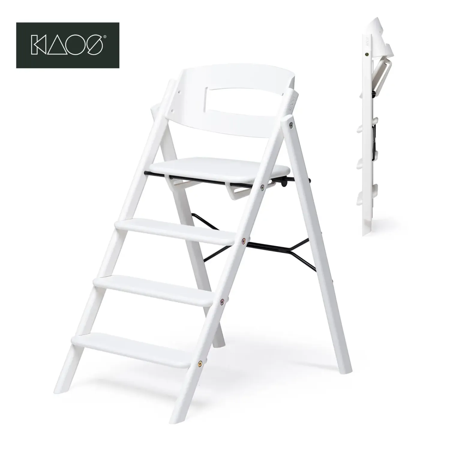 - Højstol - KLAPP® - Sammenklappelig - Hvid Bøg^KAOS New