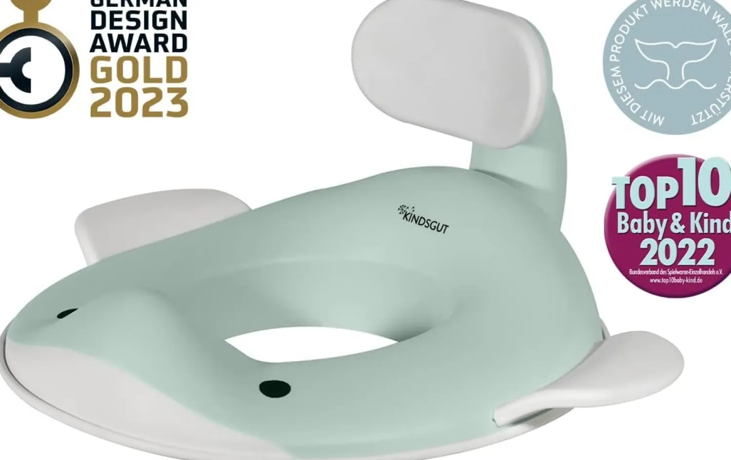 - Toiletsæde til børn - Hval - Aquamarine*Kindsgut Clearance