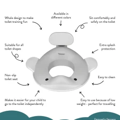 - Toiletsæde til børn - Hval - Peach*Kindsgut Sale