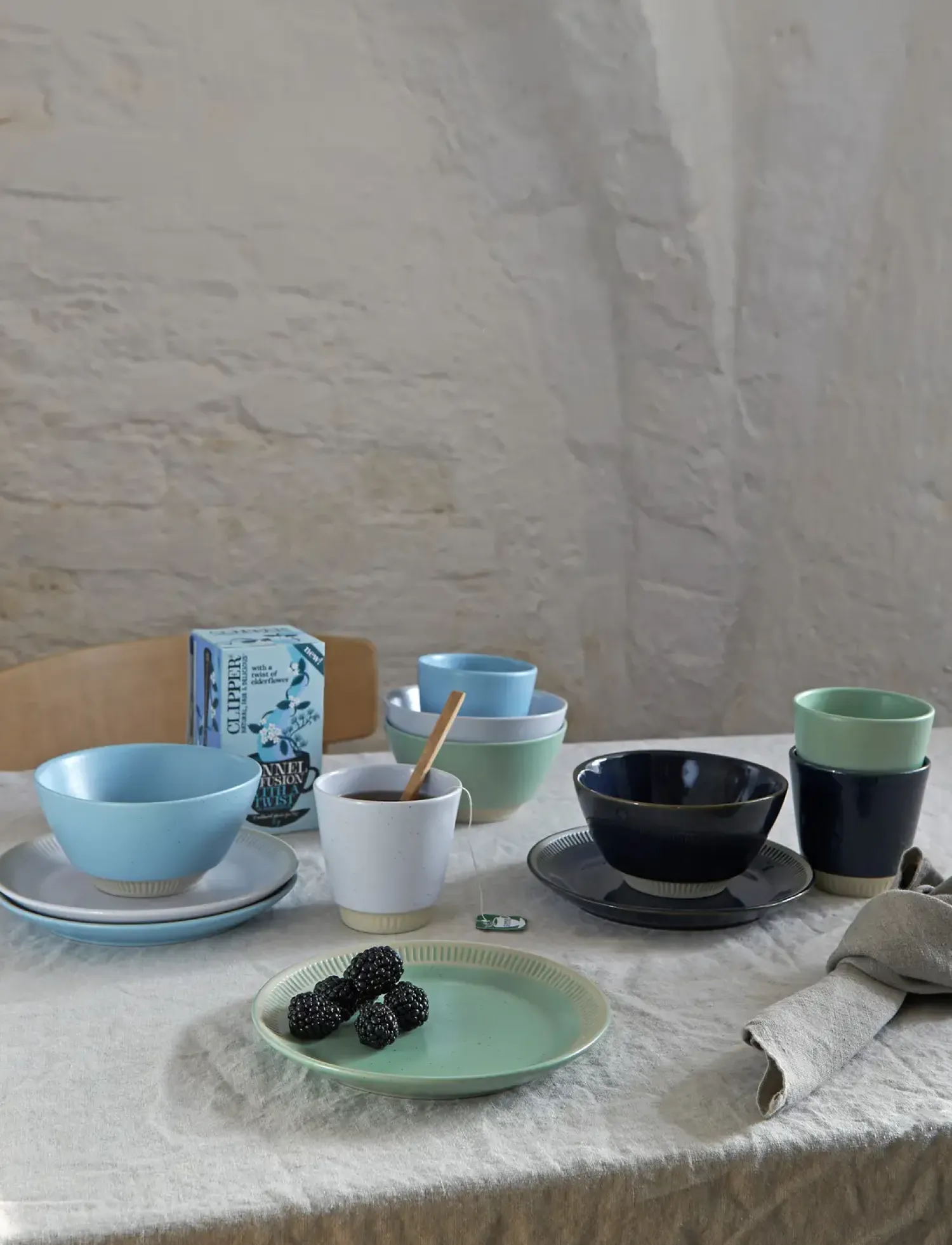 - Colorit tallerken Ø 19 cm turqouise*Knabstrup Keramik Discount