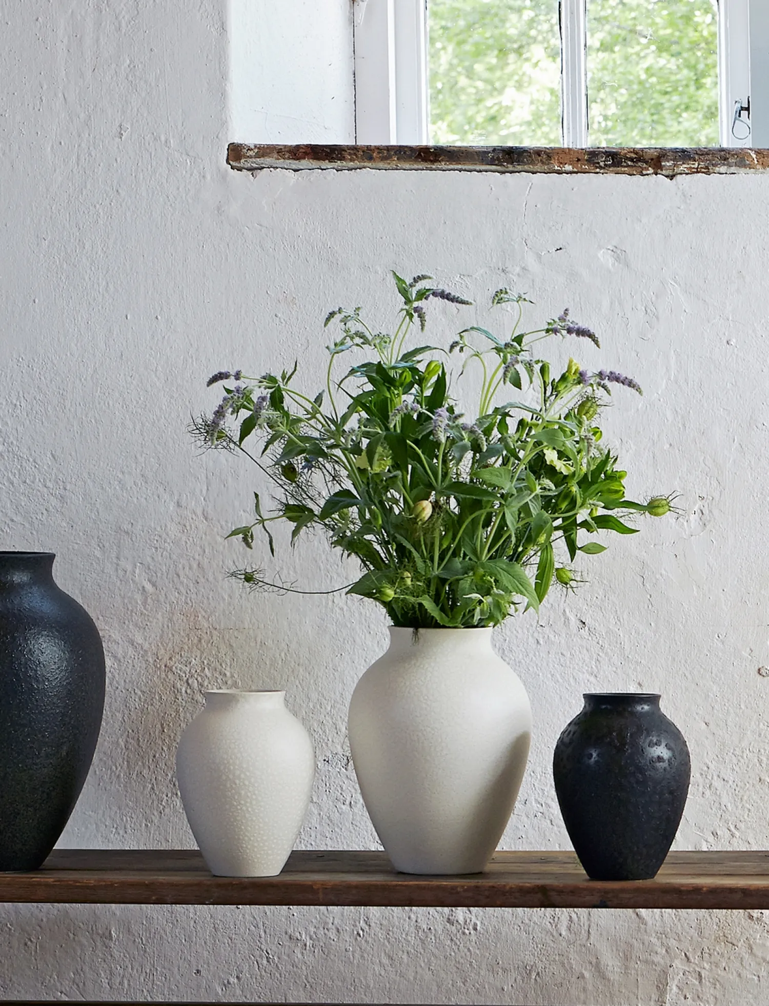 - vase H 20 cm black^Knabstrup Keramik New