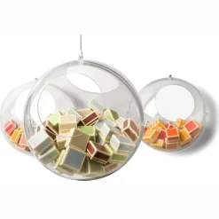 - Hanging display Orion - Large - transparent kugle - Sæt med 2 halvkugler^Koziol