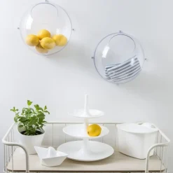 - Hanging display Orion - Large - transparent kugle - Sæt med 2 halvkugler^Koziol