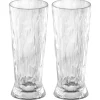 - Plastik Glas - Superglas Club No. 10 - Transparent - Sæt af 2 stk.^Koziol New