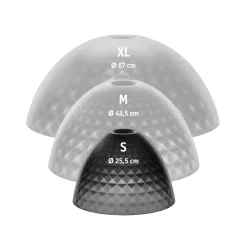 - Stella Silk lampe - Transparent grå - medium*Koziol New